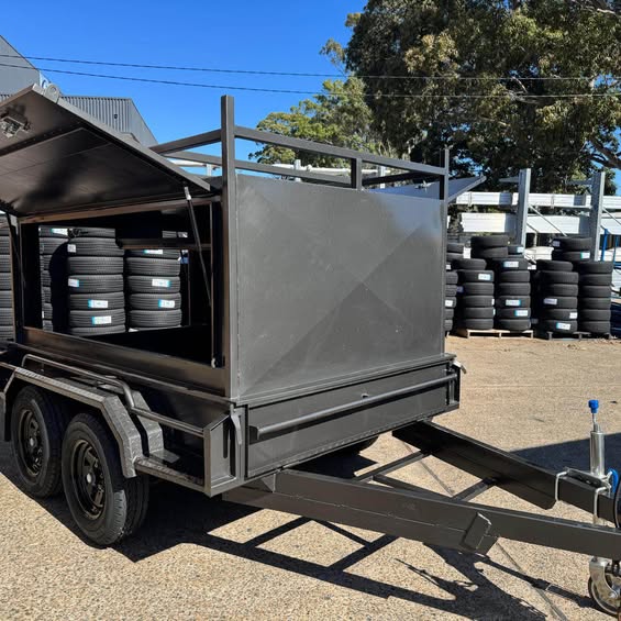 8x5 tandem tradesman top trailer, two pc square design, 2 ton gvm