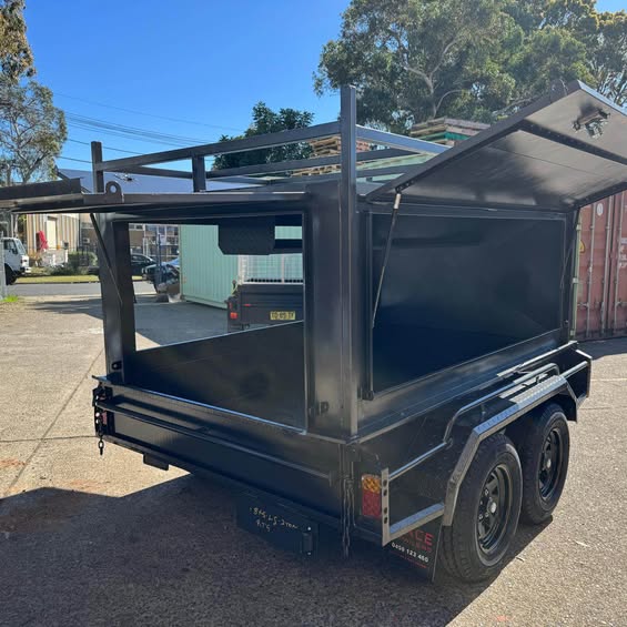 8x5 tandem tradesman top trailer, two pc square design, 2 ton gvm