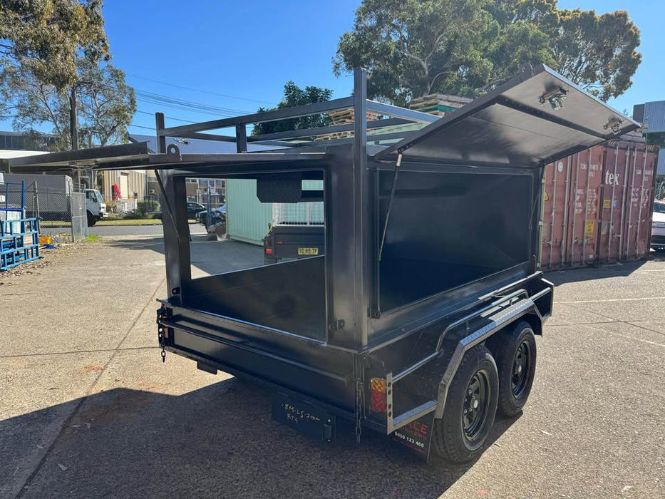 8x5 Tandem Tradesman Top Trailer, Two Piece Square Design
