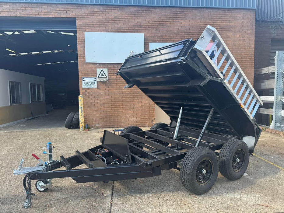 8'x6' tipper tandem trailer with slide in ally ramps, excavator upgrade 3.5 t gvm