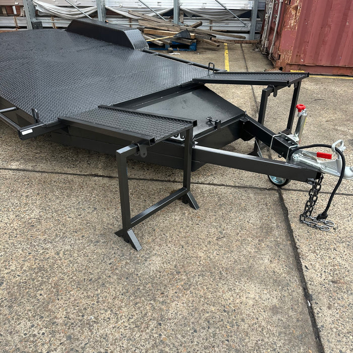 14ft Heavy-Duty Semi-Flat Car Trailer