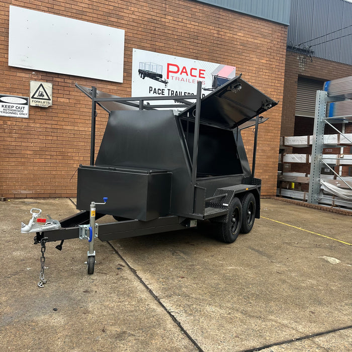 8x5 Tradesman Top Trailer with Centre Locking, Storage Drawers & Compressor Box