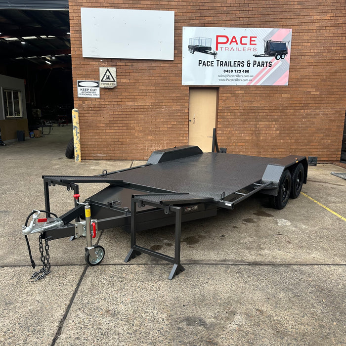 14ft Heavy-Duty Semi-Flat Car Trailer