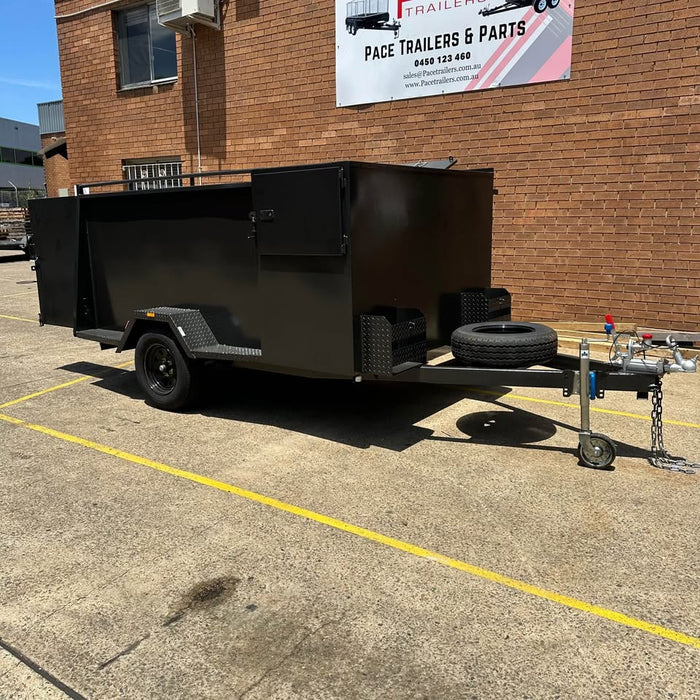 7x5 Extra Heavy-Duty Single Axle Lawn Mower Gardener Trailer