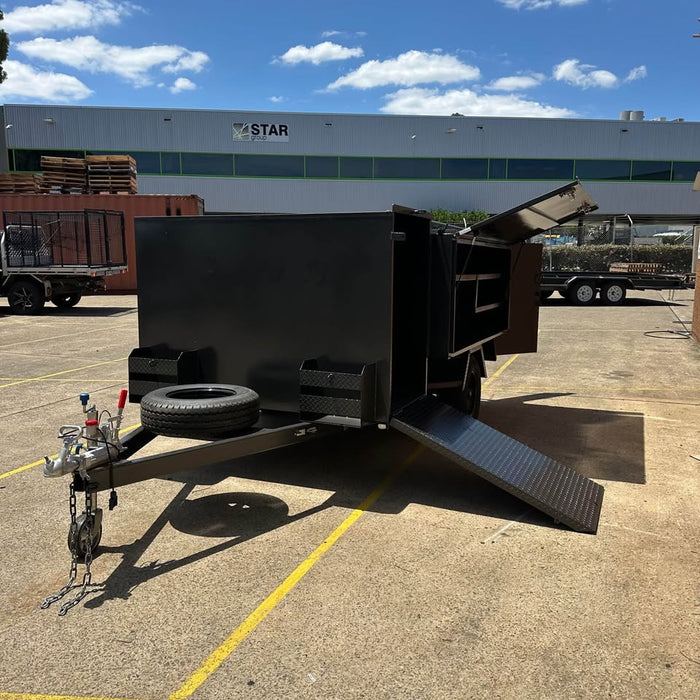 7x5 Extra Heavy-Duty Single Axle Lawn Mower Gardener Trailer