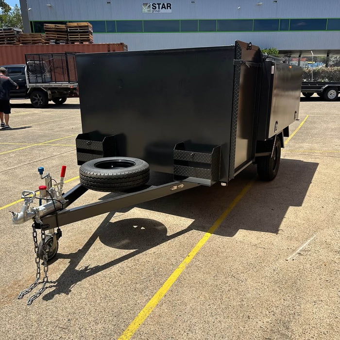 7x5 Extra Heavy-Duty Single Axle Lawn Mower Gardener Trailer
