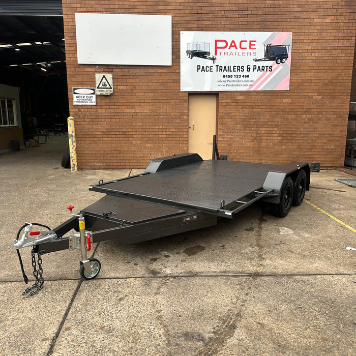 14ft Heavy-Duty Semi-Flat Car Trailer