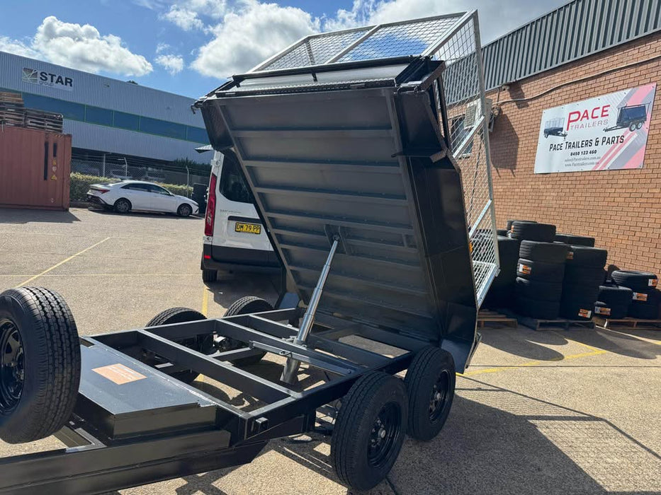 8'x5' Tipper Tandem Trailer With Cage