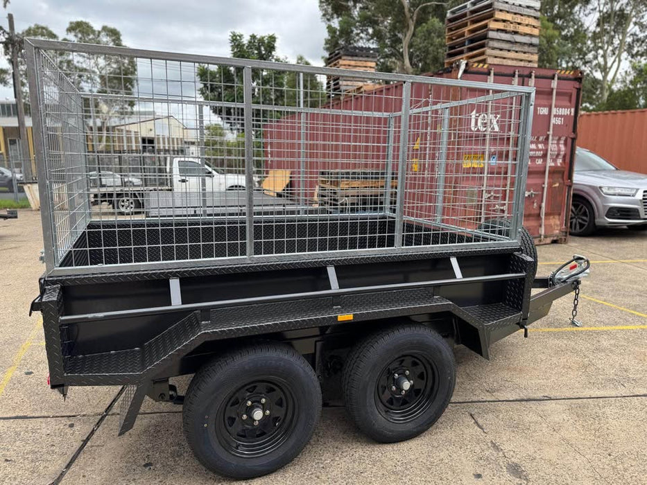 8'x5' Tipper Tandem Trailer With Cage