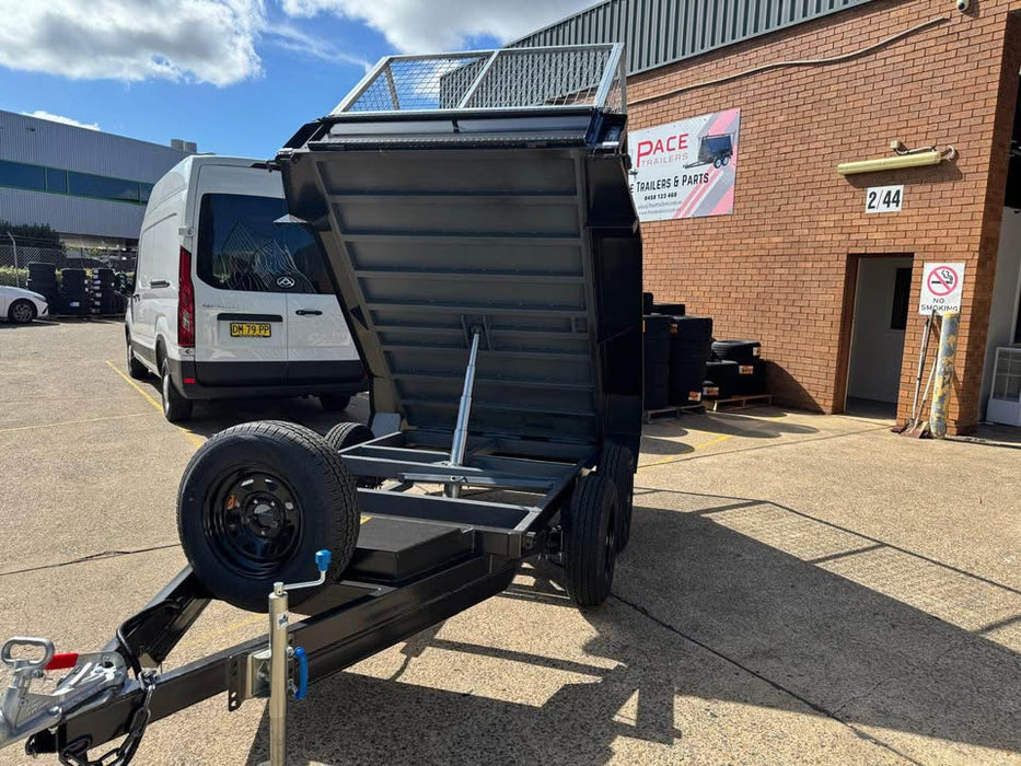 8'x5' Tipper Tandem Trailer With Cage