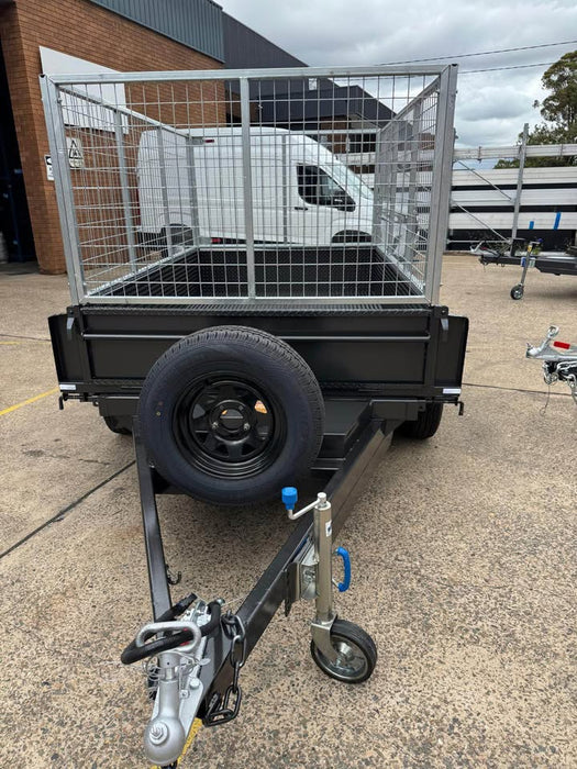 8'x5' Tipper Tandem Trailer With Cage