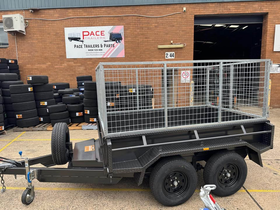 8'x5' Tipper Tandem Trailer With Cage