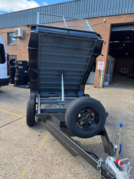 8'x5' Tipper Tandem Trailer With Cage