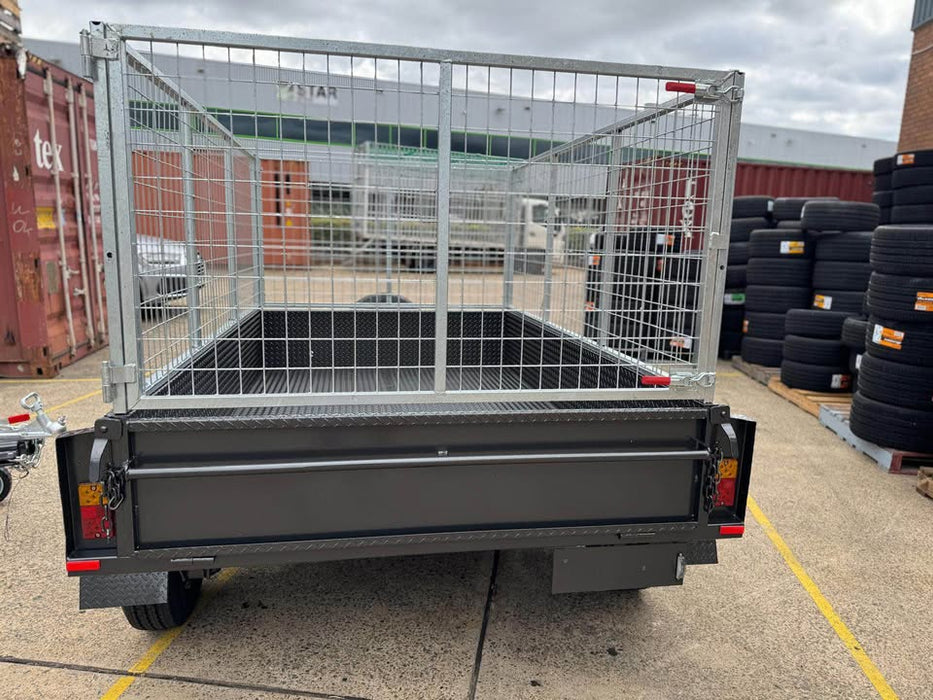 8'x5' Tipper Tandem Trailer With Cage