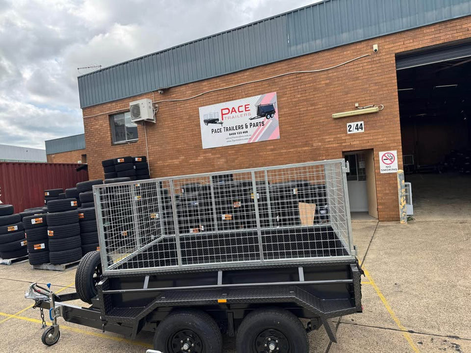 8'x5' Tipper Tandem Trailer With Cage