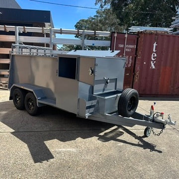 8x5 Lawn Mowing Trailer - Nardo Grey