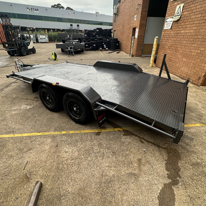 14ft Heavy-Duty Semi-Flat Car Trailer