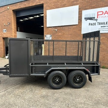 8x5 Lawn Mowing Trailer - Caged Sides