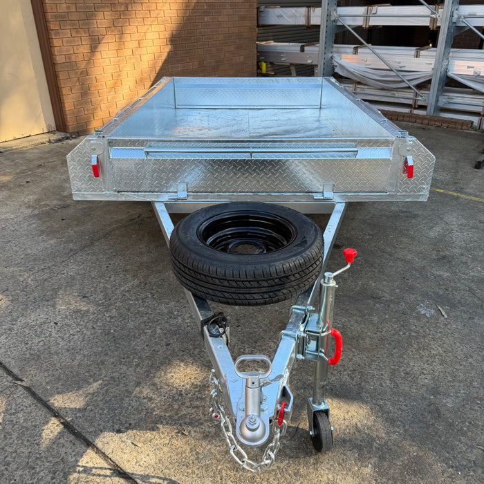 8x5 Single Axle Galvanised Box Trailer