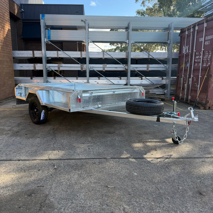 8x5 Single Axle Galvanised Box Trailer