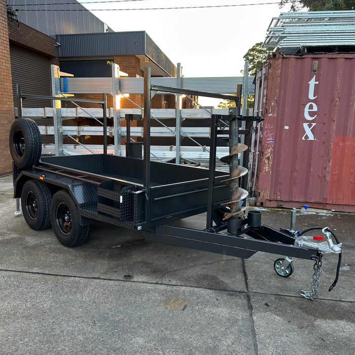 10x5 Heavy Duty Box Trailer with Auger Holders