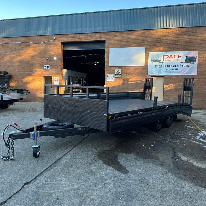 20x8 Heavy-Duty Flat Top Deck Tandem Axle Trailer