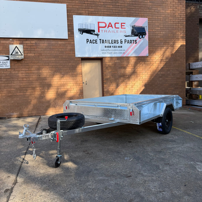 8x5 Single Axle Galvanised Box Trailer