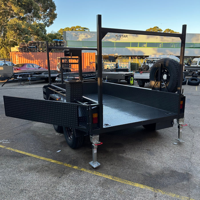 10x5 Heavy Duty Box Trailer with Auger Holders