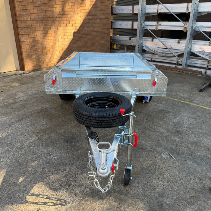 6x4 Single Axle Galvanised Box Trailer