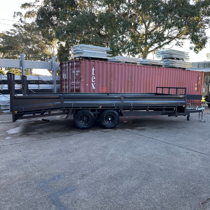20x8 Heavy-Duty Flat Top Deck Tandem Axle Trailer