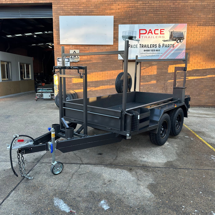 10x5 Heavy Duty Box Trailer with Auger Holders