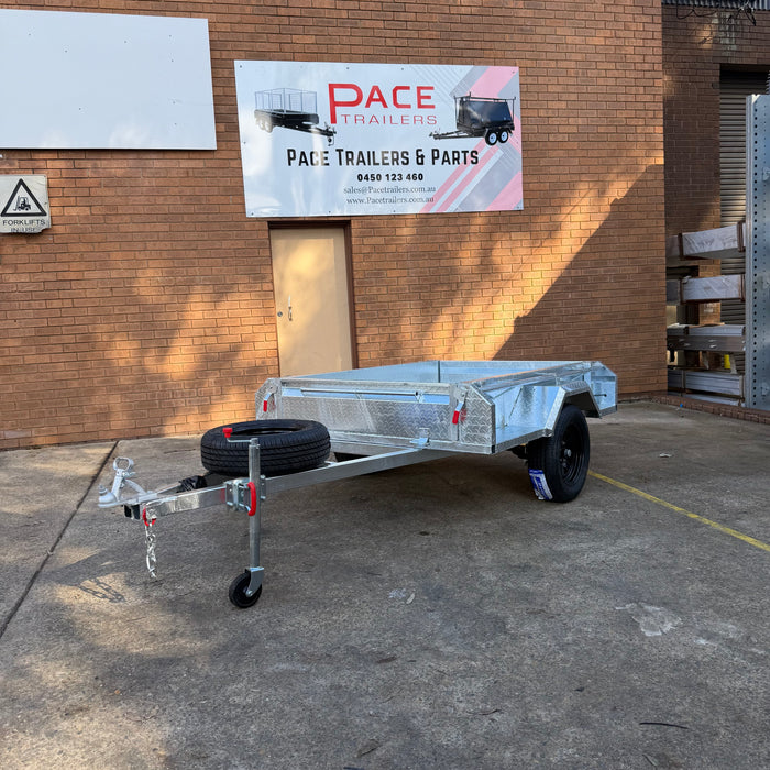 6x4 Single Axle Galvanised Box Trailer