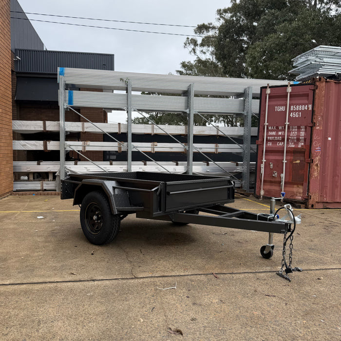6x4 Single Axle Box Trailer