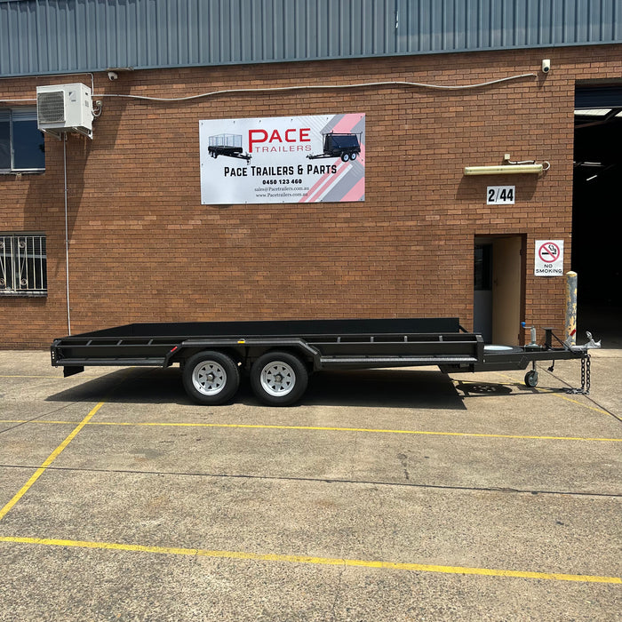 16x6.6" Semi Flat Box Car Trailer