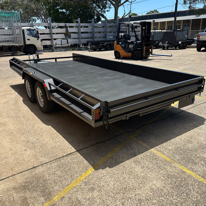 16x6.6" Semi Flat Box Car Trailer