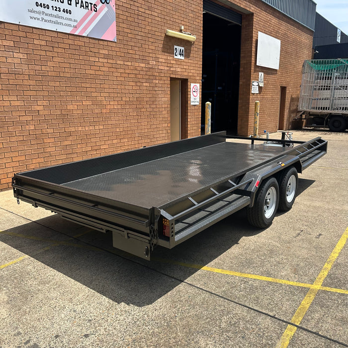 16x6.6" Semi Flat Box Car Trailer