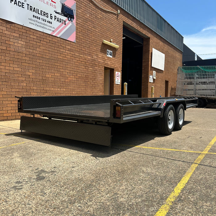 16x6.6" Semi Flat Box Car Trailer