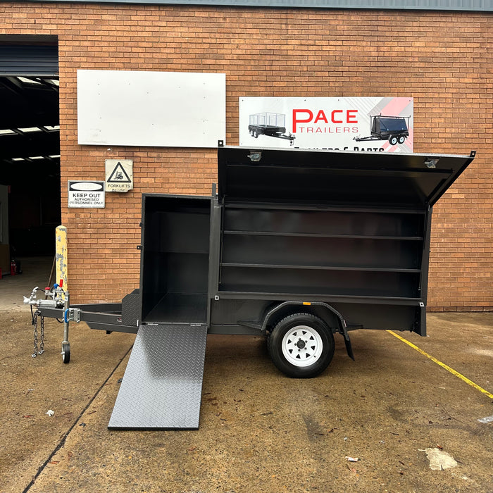 7x5 Lawn Mower / Gardener Trailer with Mesh Ramp