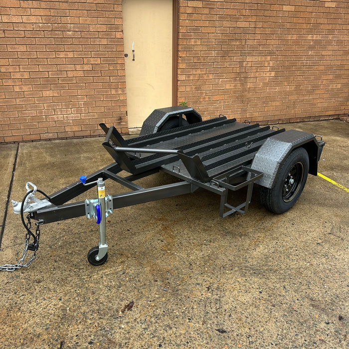6x4ft Bike Trailer with 3-Bike Channels
