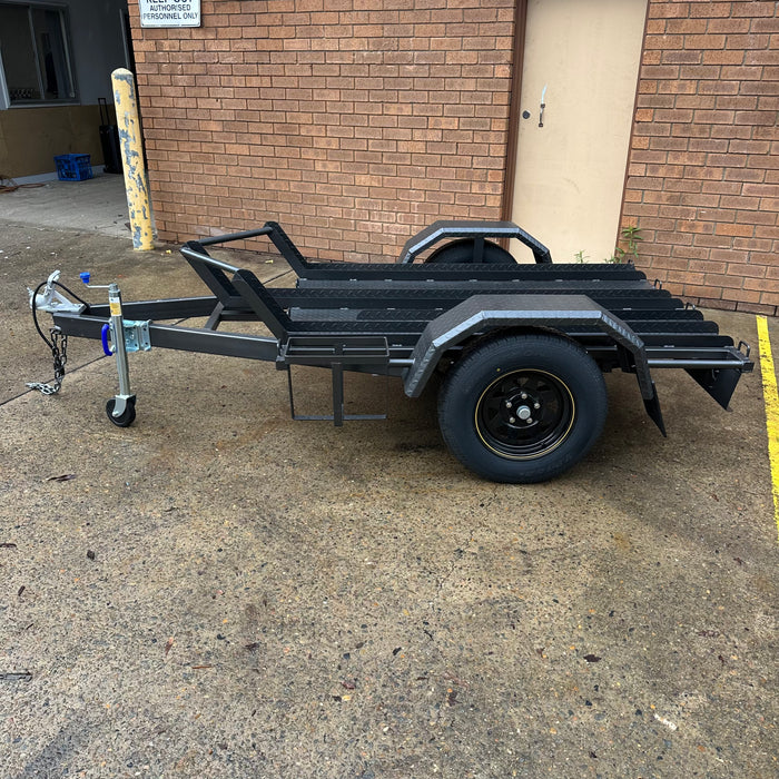 6x4ft Bike Trailer with 3-Bike Channels