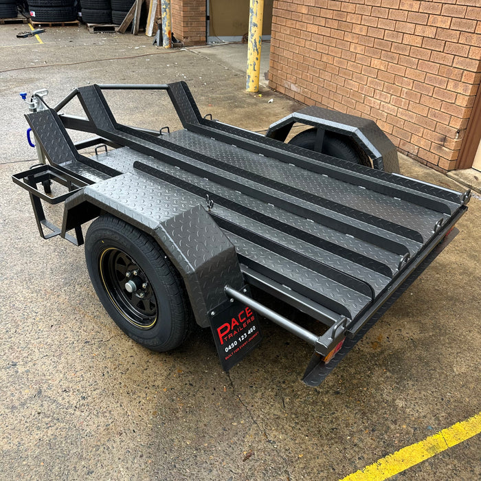 6x4ft Bike Trailer with 3-Bike Channels