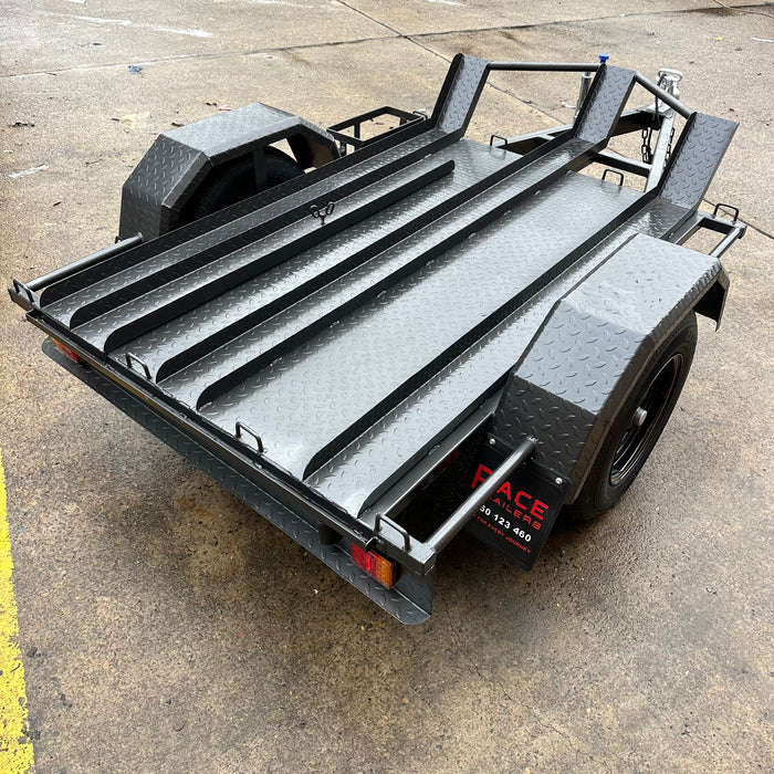 6x4ft Bike Trailer with 3-Bike Channels