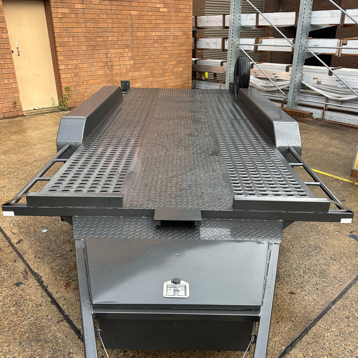 16ft Tri-Axle Car Trailer with Perforated Sheet Deck