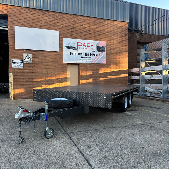 16x8ft Flat Table-Top Tandem Trailer