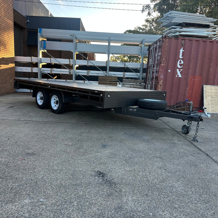 16x8ft Flat Table-Top Tandem Trailer