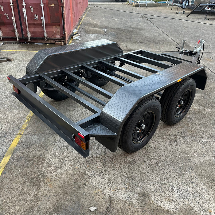 8x4ft Tandem Axle Rolling Chassis Trailer