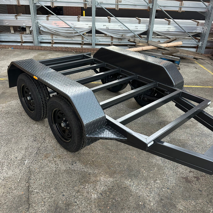 8x4ft Tandem Axle Rolling Chassis Trailer