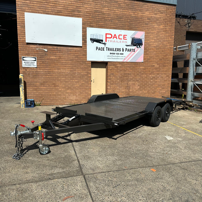 16ft Hydraulic Tilt Car Trailer - With Removable Guards
