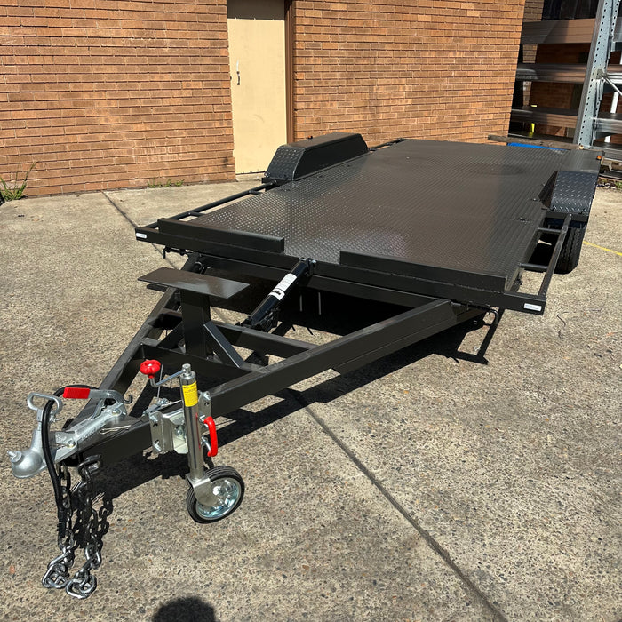 16ft Hydraulic Tilt Car Trailer - With Removable Guards