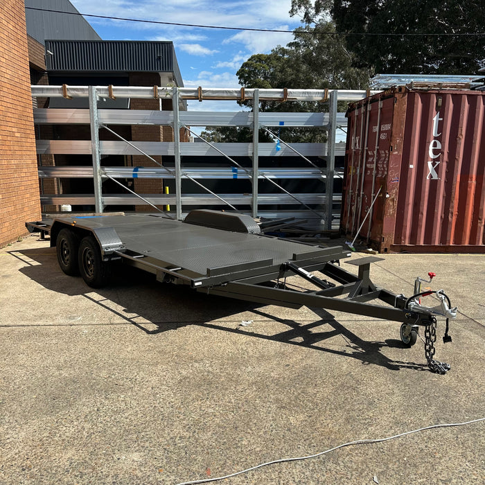 16ft Hydraulic Tilt Car Trailer - With Removable Guards